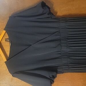 Black pleated dress